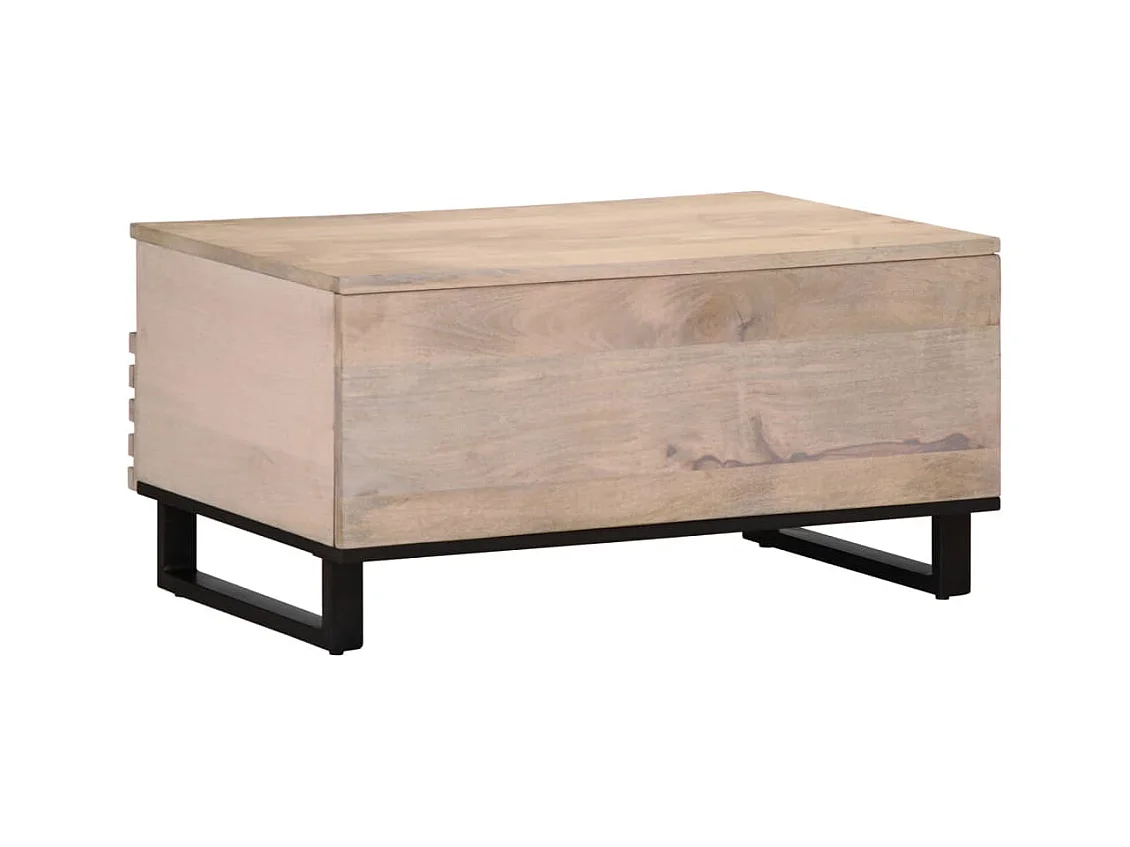 Couchtisch 80x55x40 cm massives Mangoholz