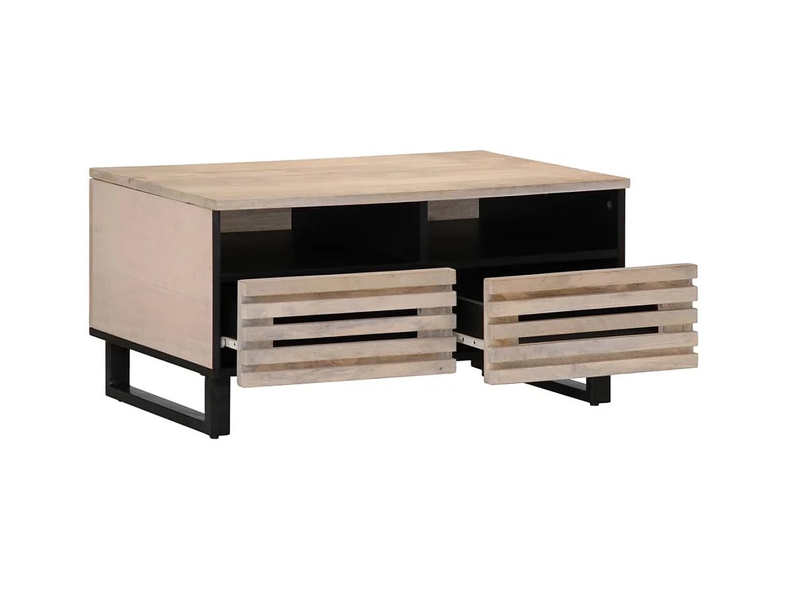 Couchtisch 80x55x40 cm massives Mangoholz