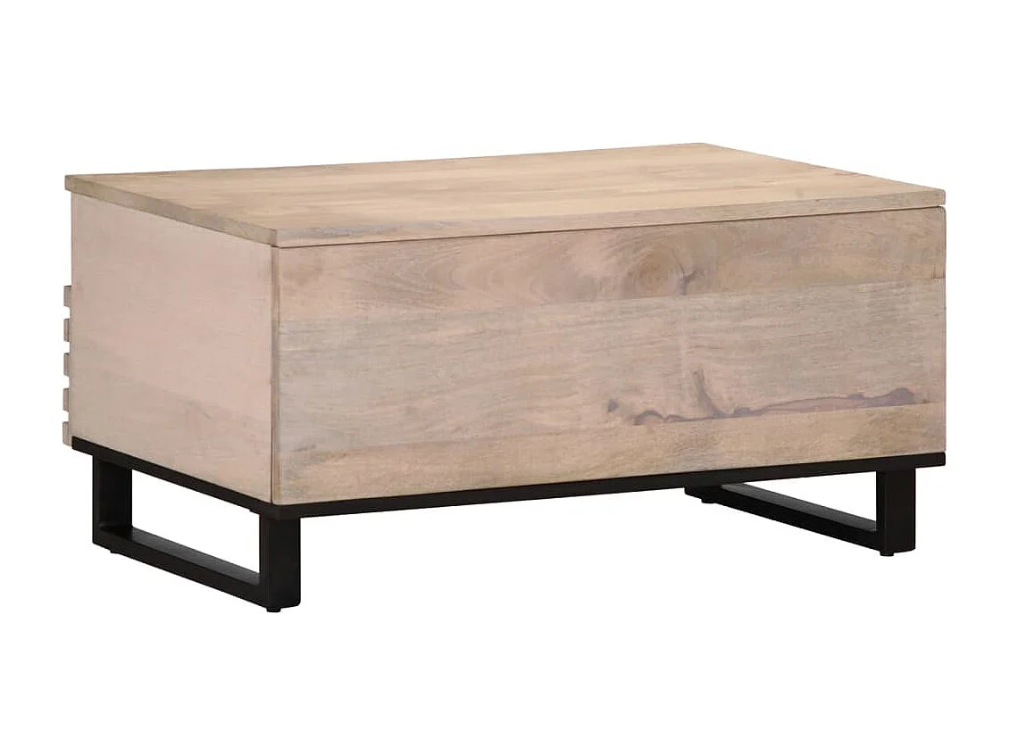 Couchtisch 80x55x40 cm massives Mangoholz