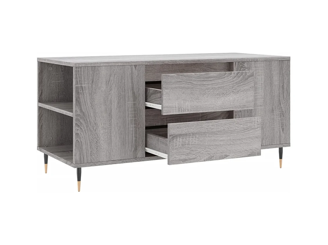 Sonoma salontafel grijs 102x44,5x50 cm bewerkt hout