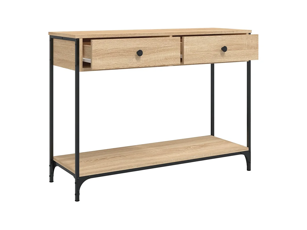 Table console chêne sonoma 100x34,5x75 cm bois d'ingénierie