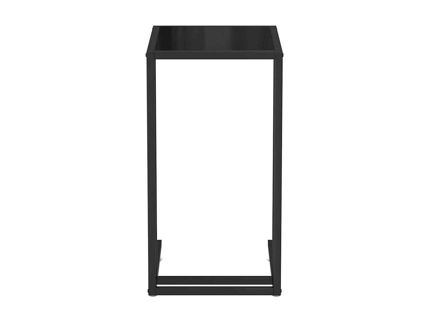 Table d'appoint pour ordinateur Noir 50x35x65 cm Verre trempé