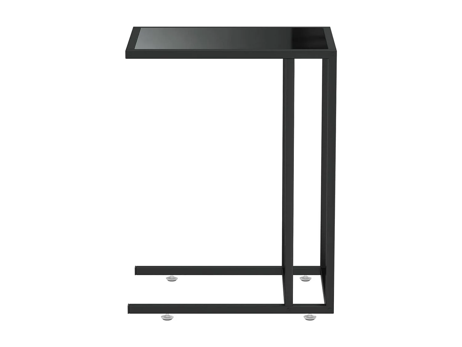 Table d'appoint pour ordinateur Noir 50x35x65 cm Verre trempé