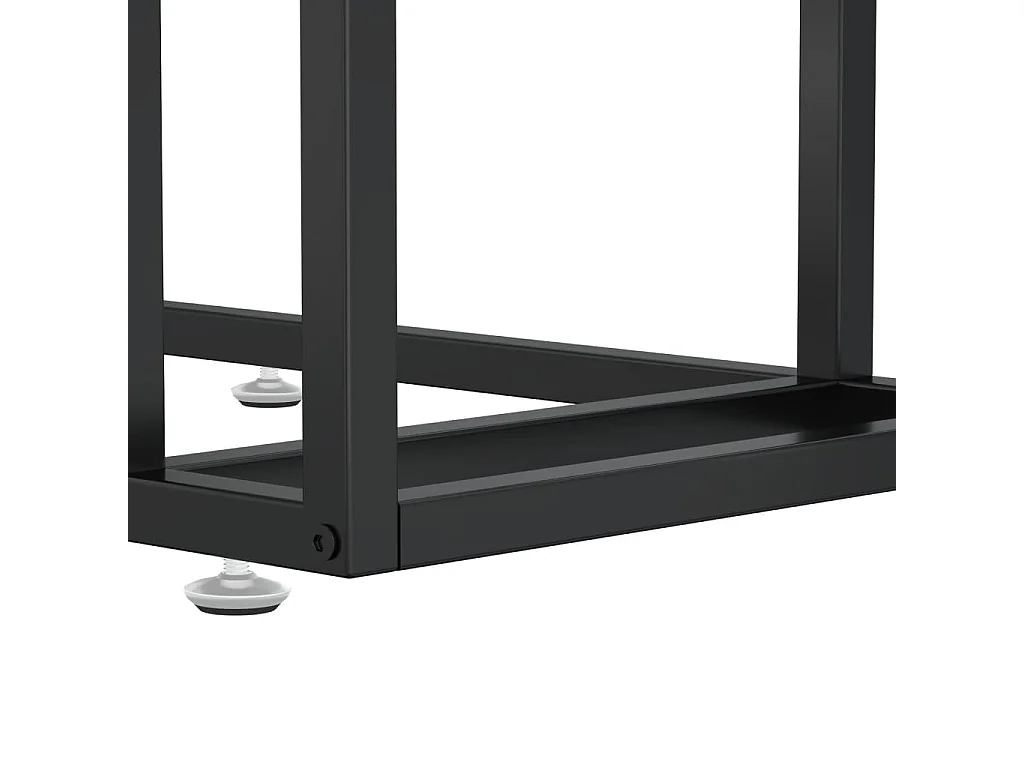 Table d'appoint pour ordinateur Noir 50x35x65 cm Verre trempé