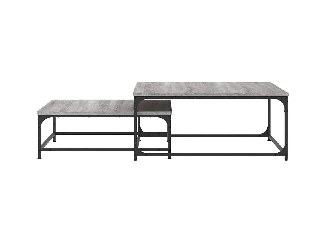 Tables basses gigognes 2 pcs sonoma gris bois d'ingénierie