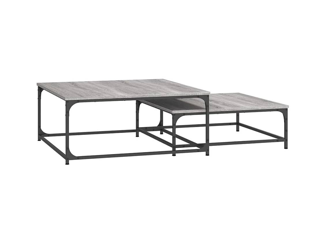 Tables basses gigognes 2 pcs sonoma gris bois d'ingénierie