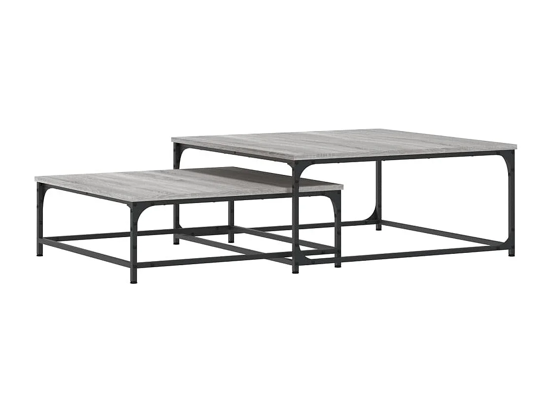 Tables basses gigognes 2 pcs sonoma gris bois d'ingénierie