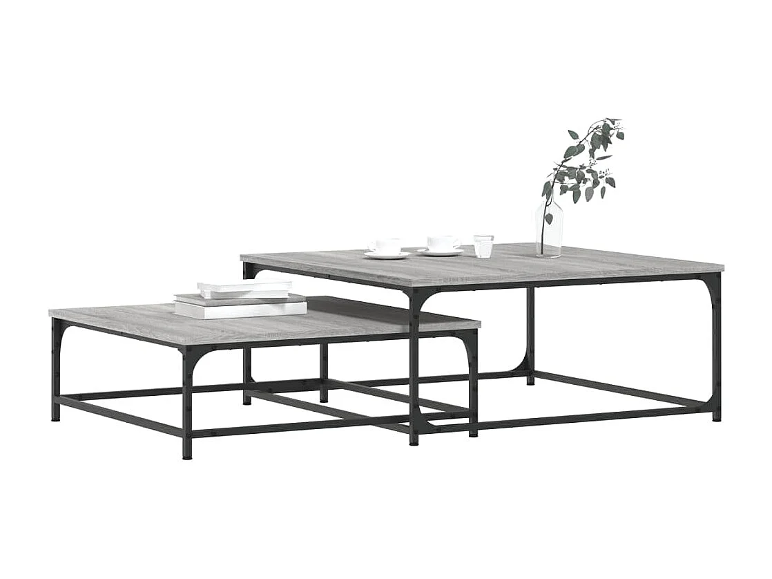 Tables basses gigognes 2 pcs sonoma gris bois d'ingénierie