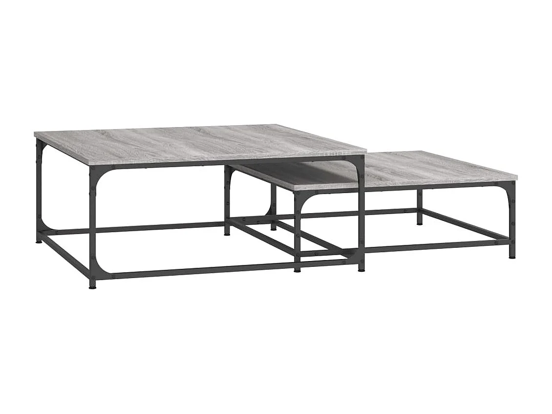 Tables basses gigognes 2 pcs sonoma gris bois d'ingénierie