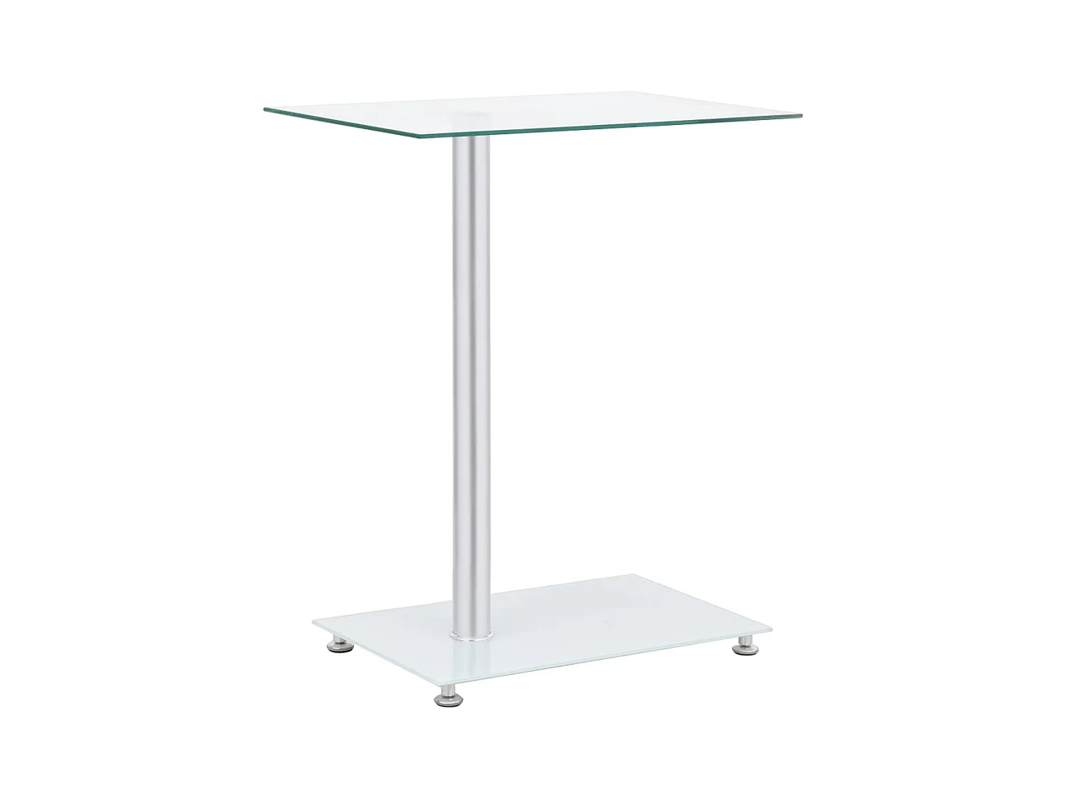 U-vormige bijzettafel Transparant 45x30x58 cm Gehard glas