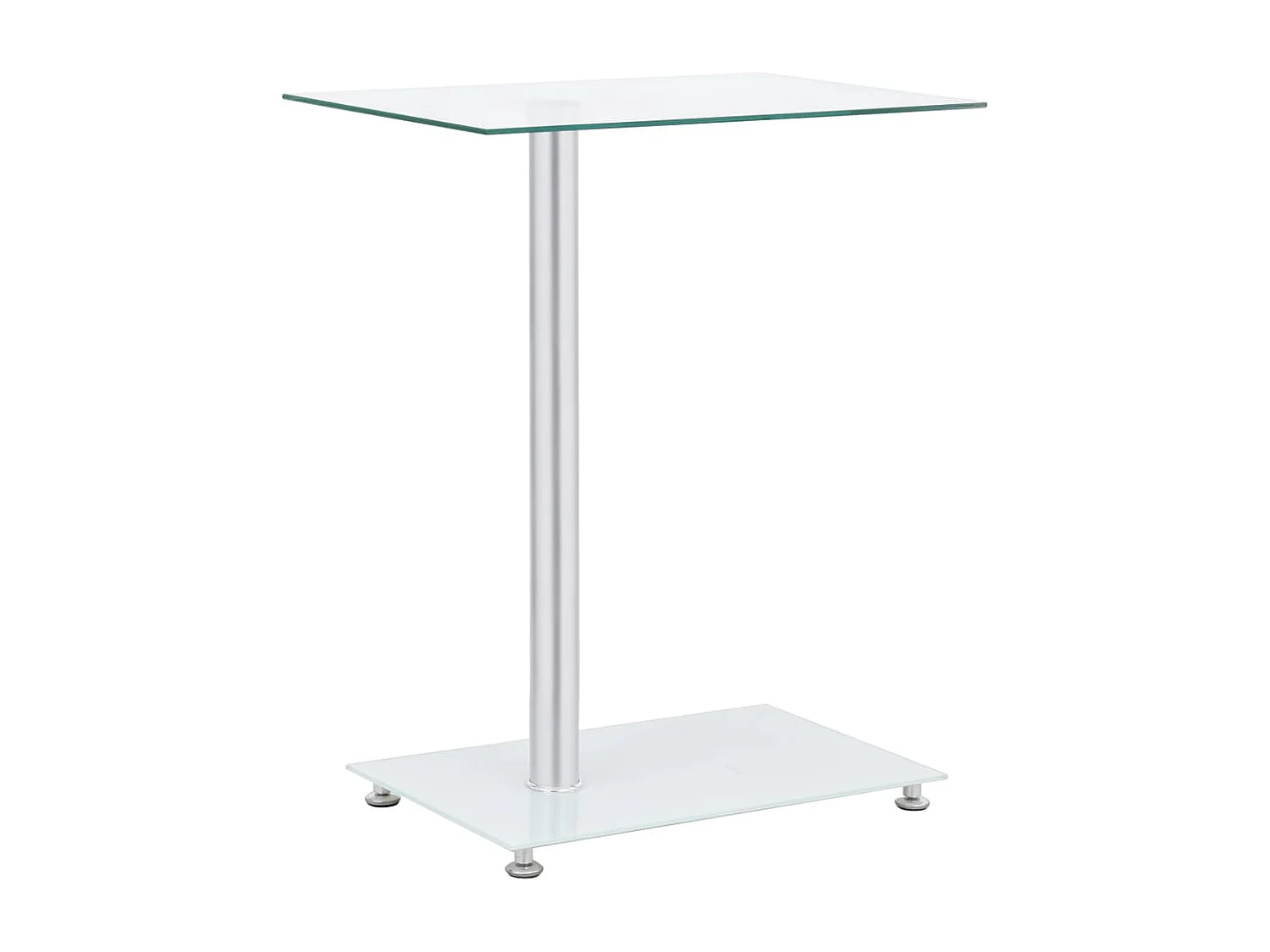 Table d'appoint en forme U Transparent 45x30x58 cm Verre trempé
