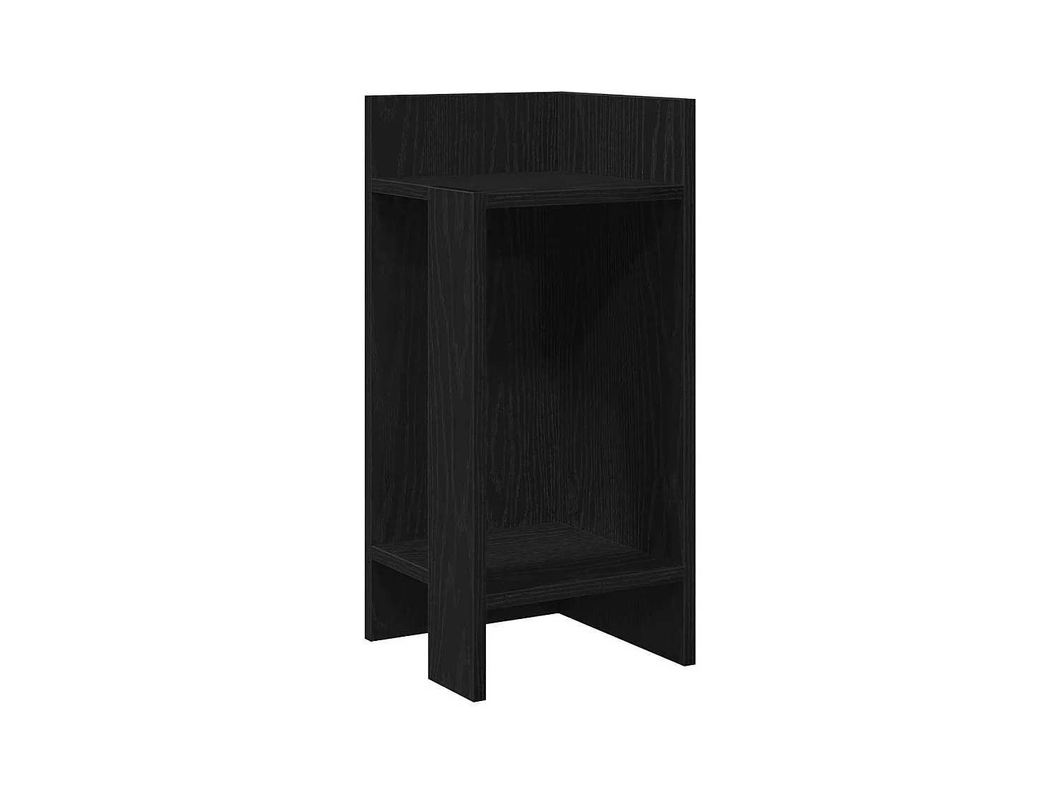 Tables d'appoint 2 pcs avec étagère noir 25,5x27x60 cm