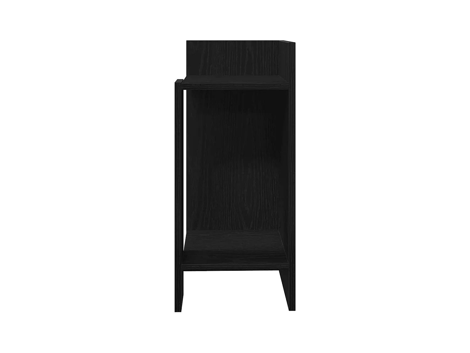 Tables d'appoint 2 pcs avec étagère noir 25,5x27x60 cm