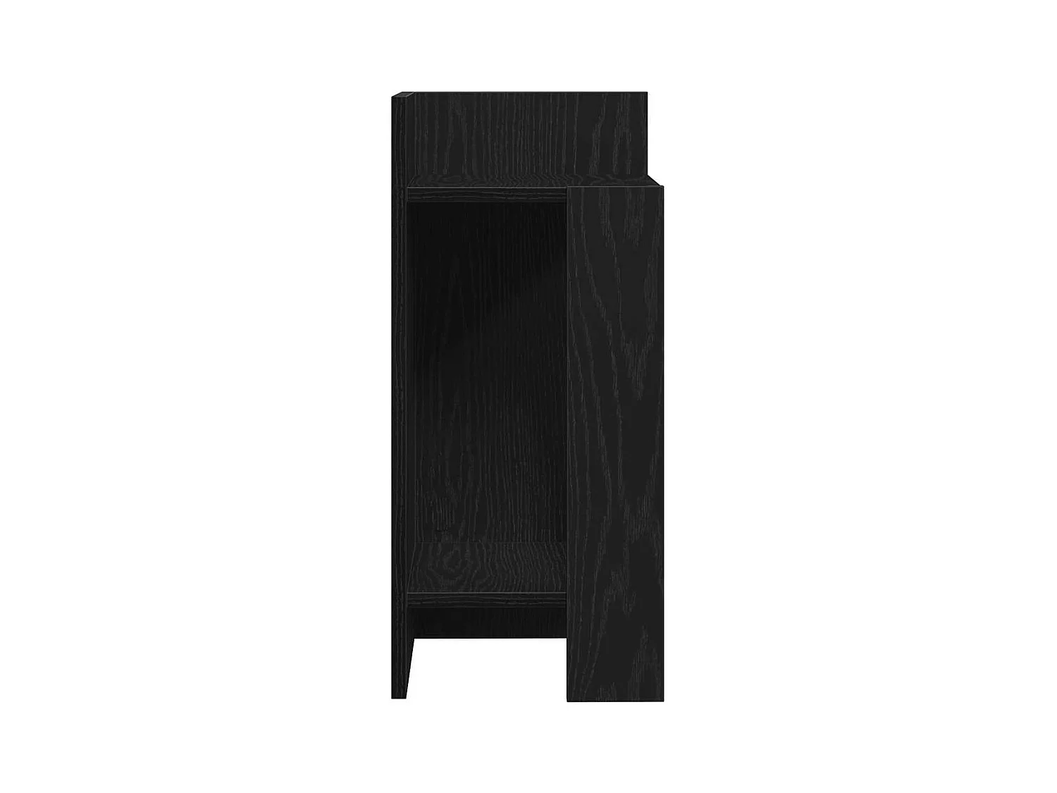 Tables d'appoint 2 pcs avec étagère noir 25,5x27x60 cm