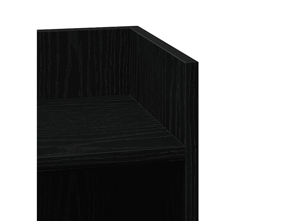 Tables d'appoint 2 pcs avec étagère noir 25,5x27x60 cm