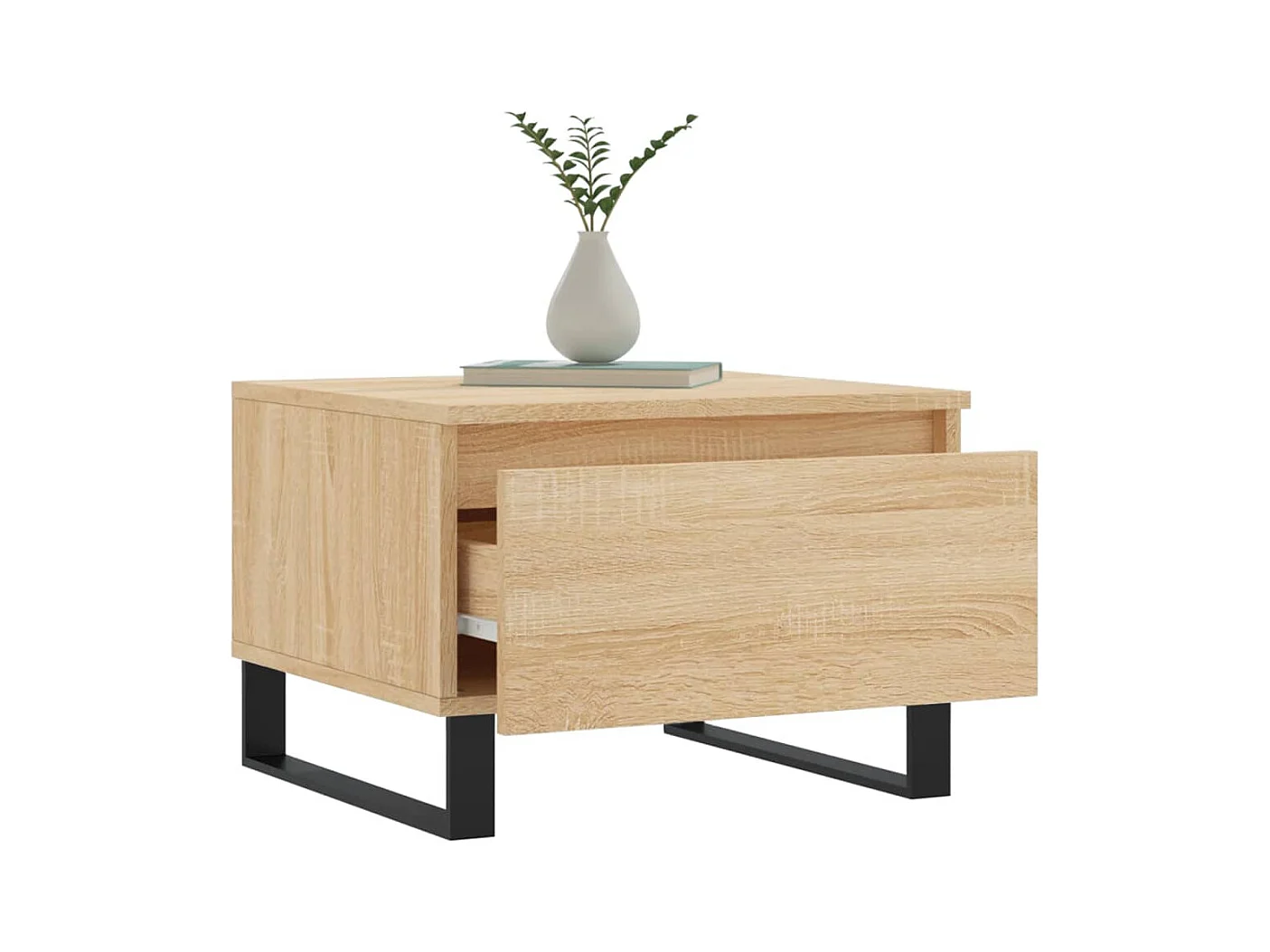 Tavolini da caffè 2 pezzi in rovere sonoma 50x46x35 cm in legno ingegnerizzato