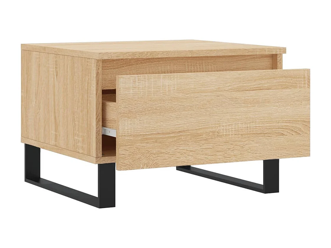 Tavolini da caffè 2 pezzi in rovere sonoma 50x46x35 cm in legno ingegnerizzato