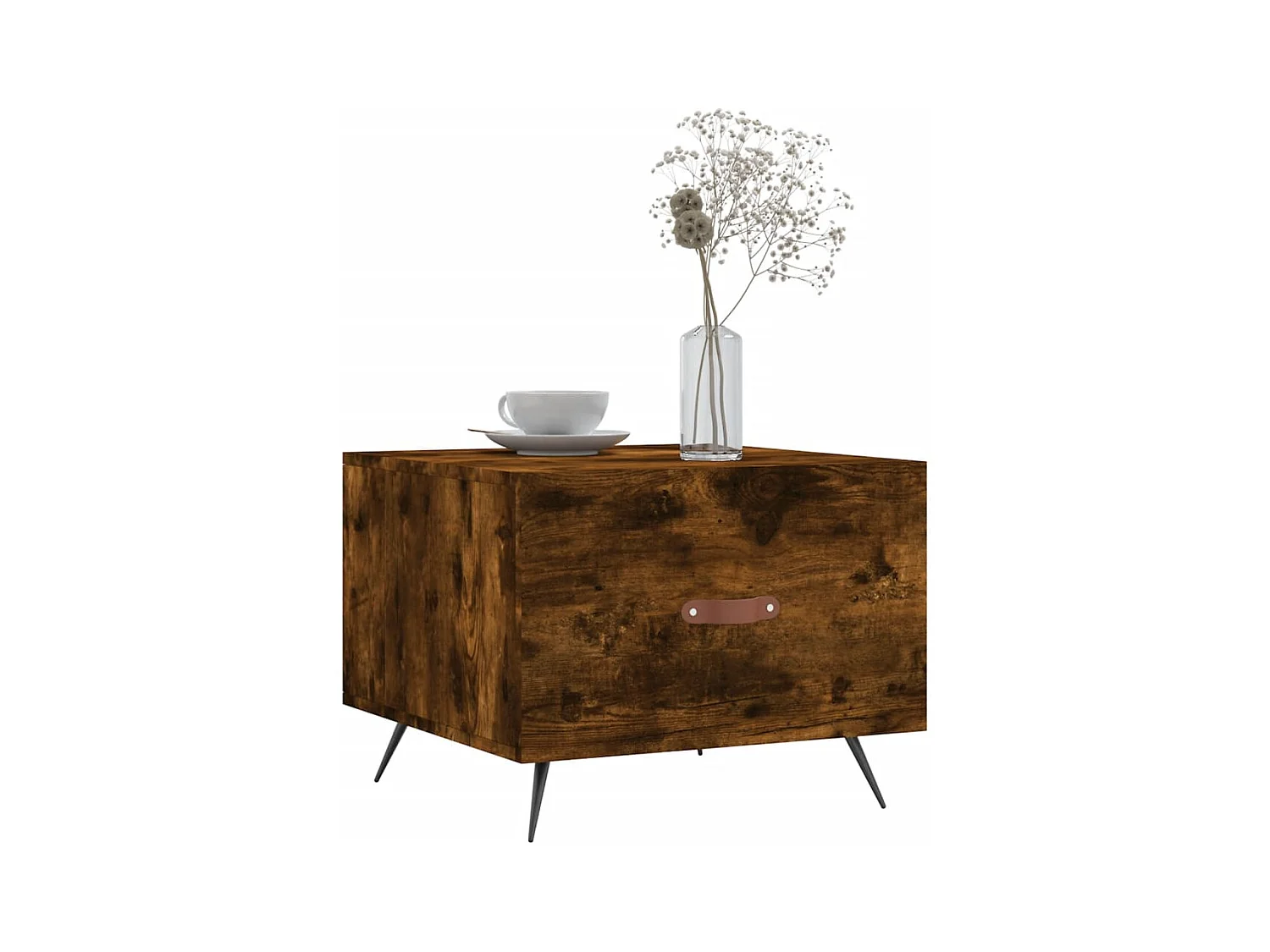 Couchtische 2 Stück geräucherte Eiche 50x50x40 cm Holzwerkstoff