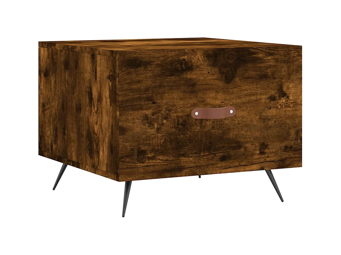 Couchtische 2 Stück geräucherte Eiche 50x50x40 cm Holzwerkstoff