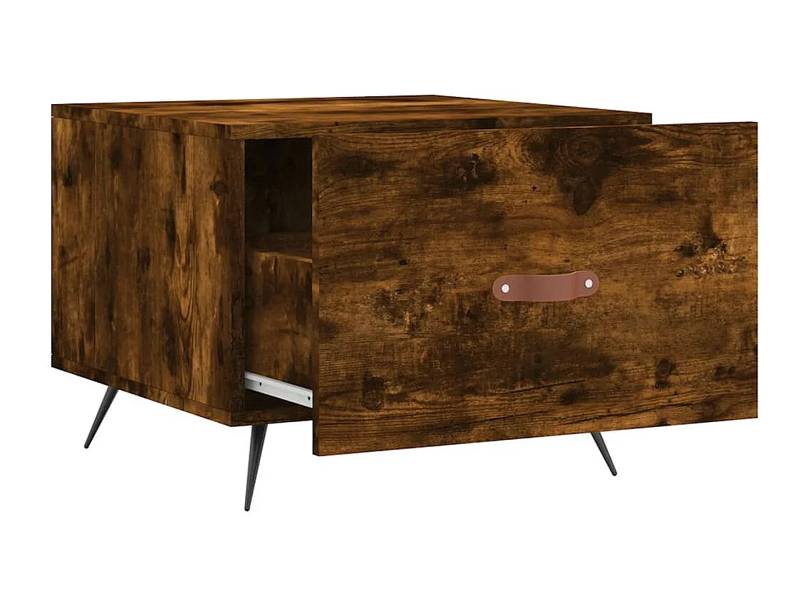 Couchtische 2 Stück geräucherte Eiche 50x50x40 cm Holzwerkstoff