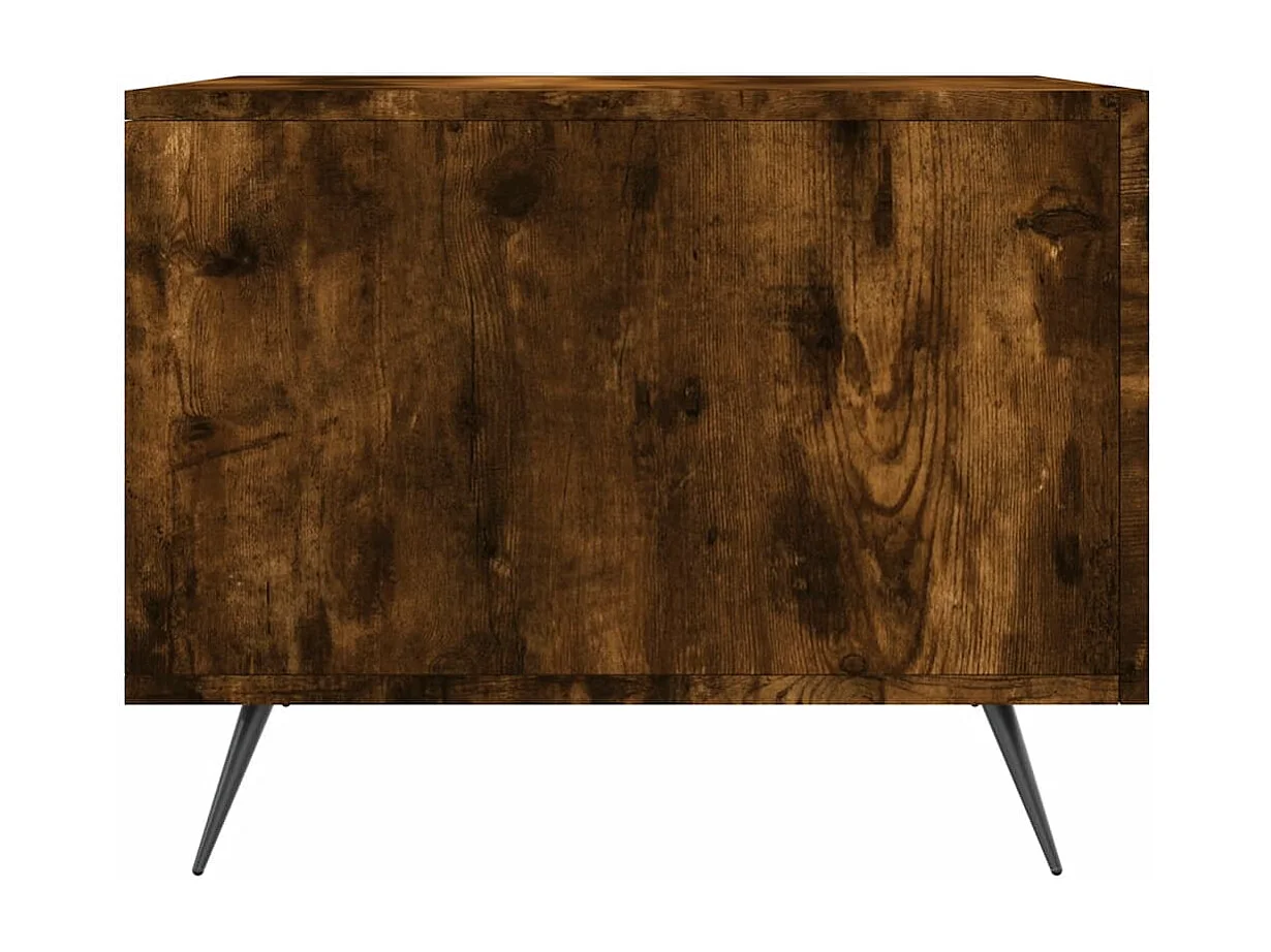 Couchtische 2 Stück geräucherte Eiche 50x50x40 cm Holzwerkstoff