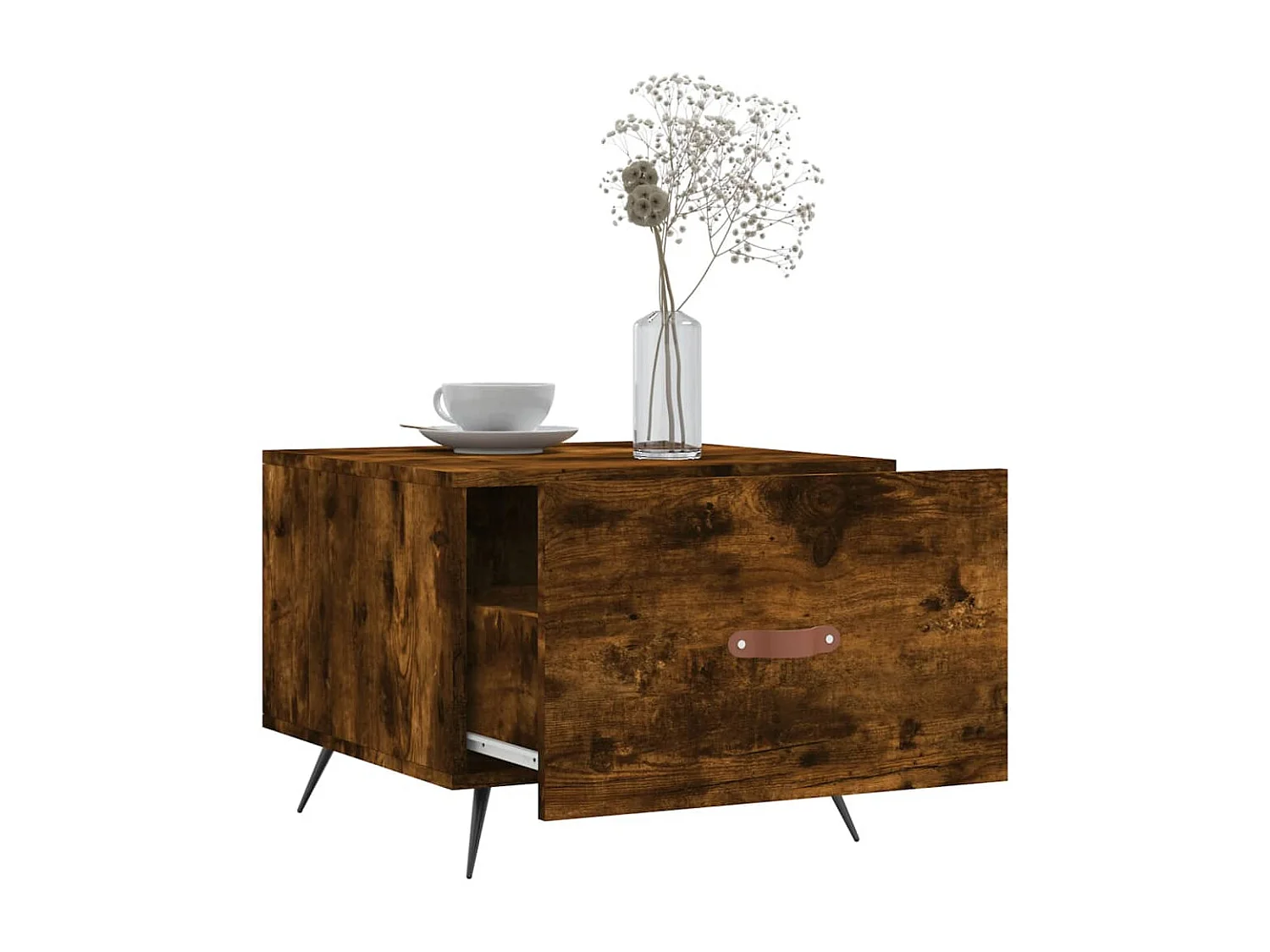 Tables basses 2 pcs chêne fumé 50x50x40 cm bois d'ingénierie