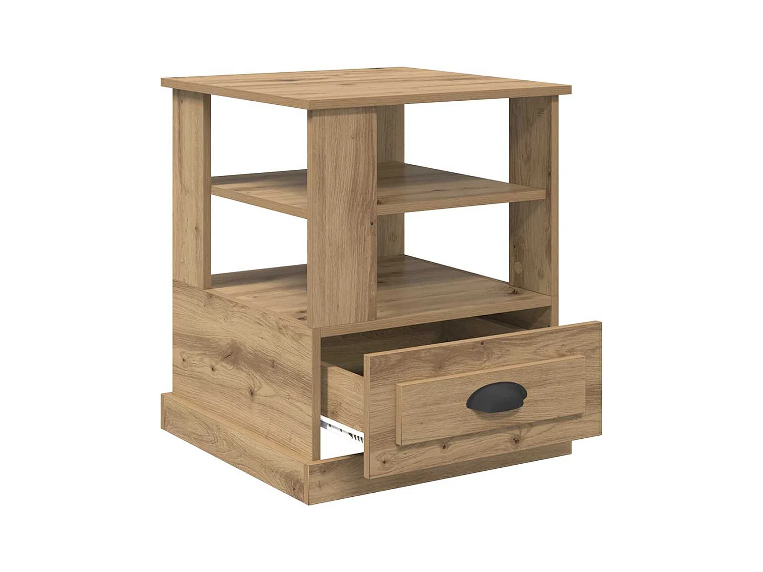 Cabinet de chevet avec tiroir chêne artisanal 50 x 50 x 60 cm