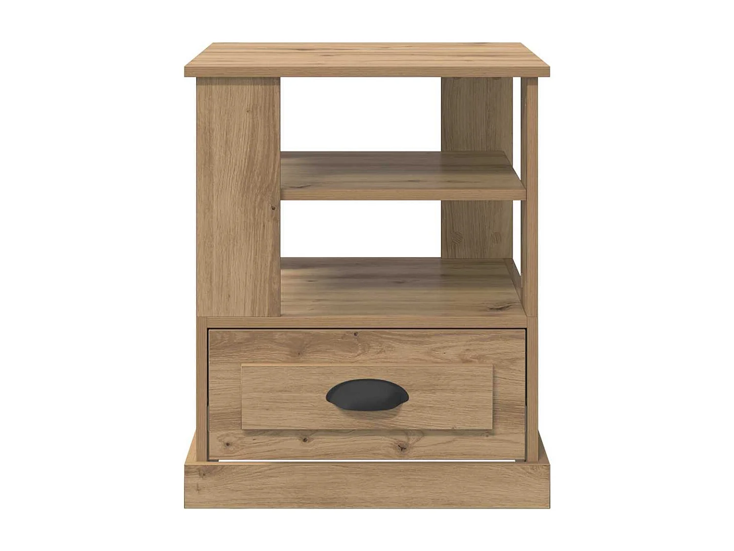 Comodino con cassetto, rovere lavorato a mano, 50 x 50 x 60 cm