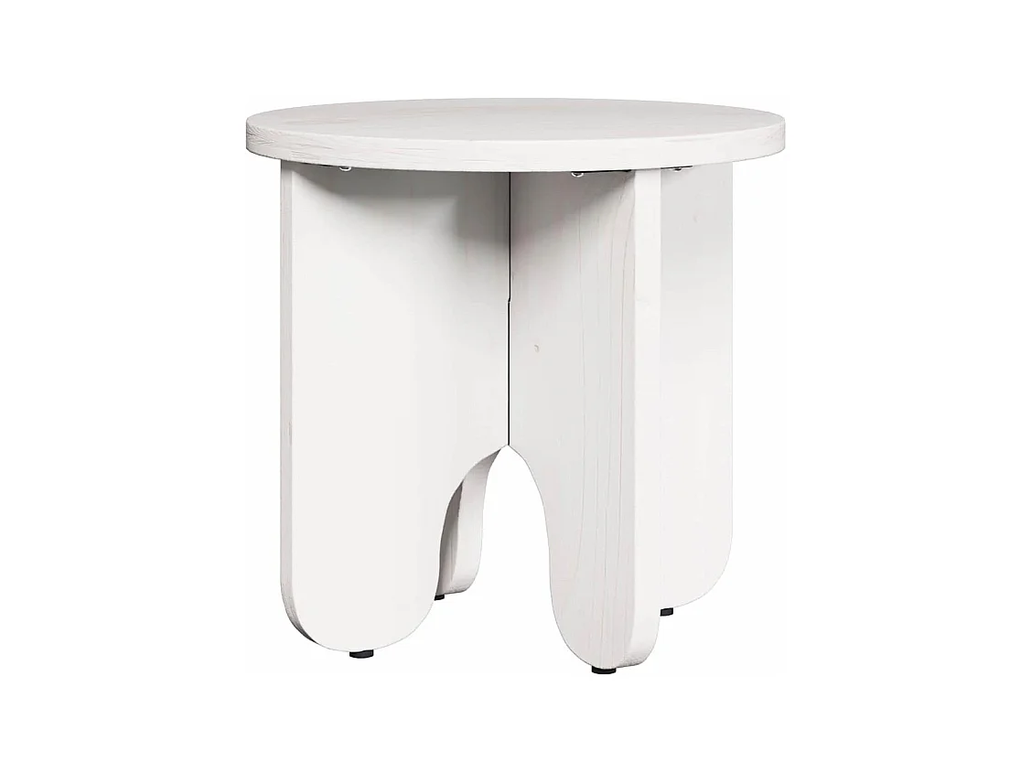 Mesa de centro 2 piezas Blanco 39,5 x 39,5 x 30 cm Madera maciza de pino