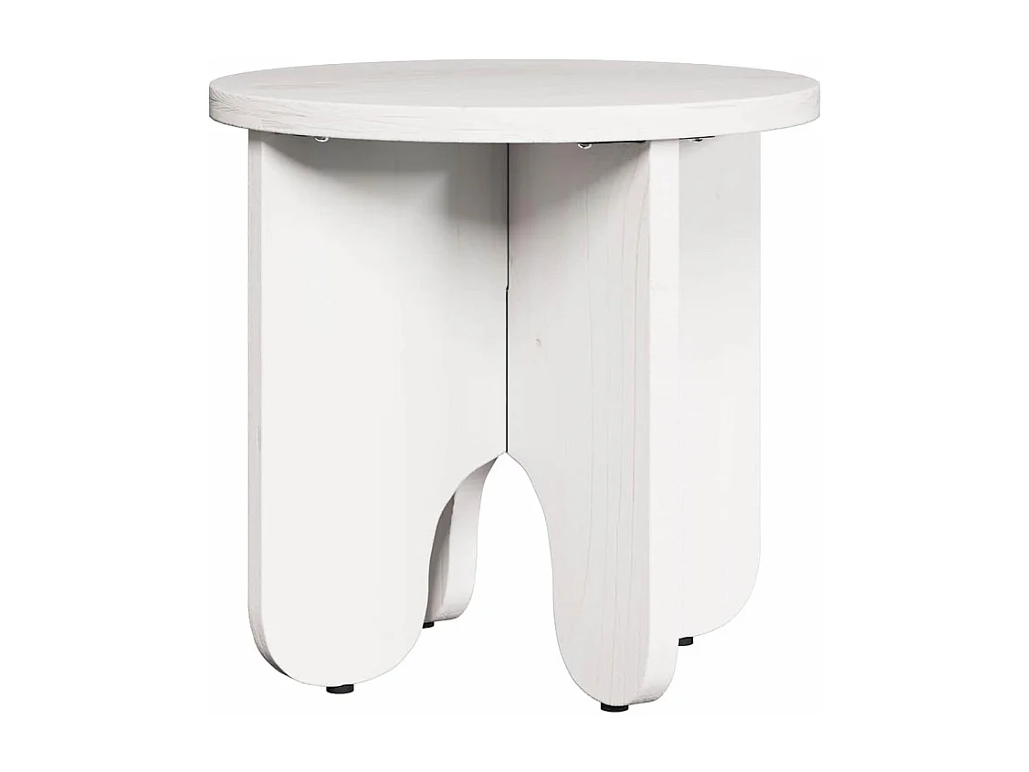 Salontafel 2 stuks Wit 39,5 x 39,5 x 30 cm Massief grenenhout