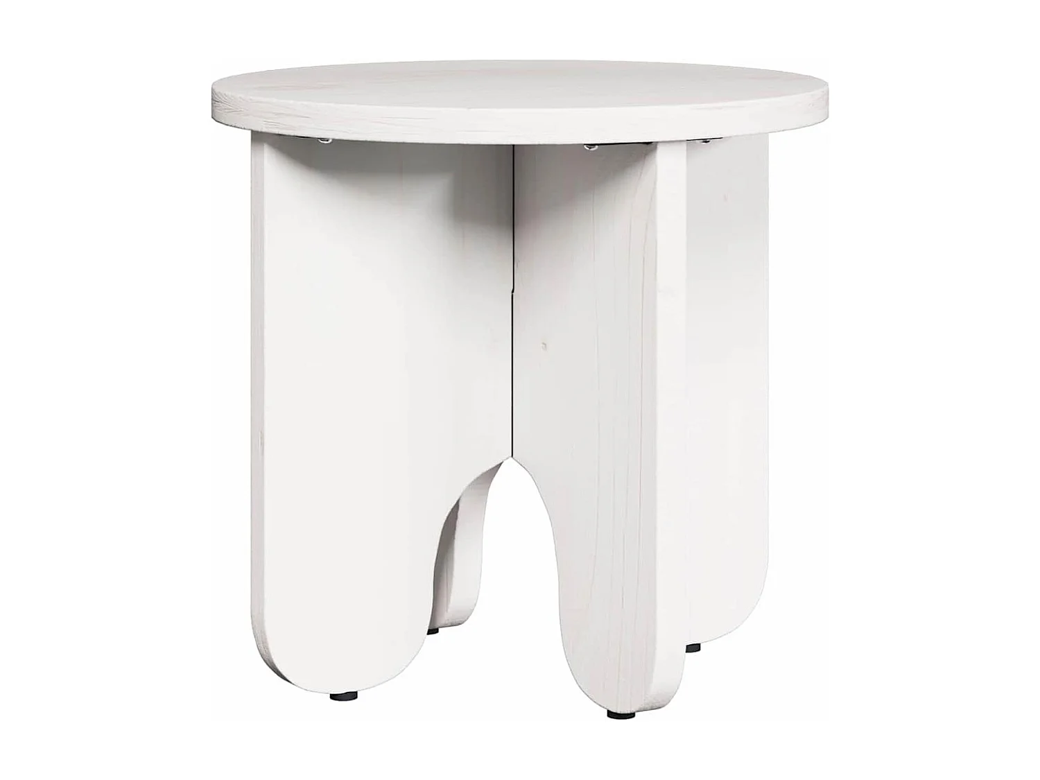 Salontafel 2 stuks Wit 39,5 x 39,5 x 30 cm Massief grenenhout