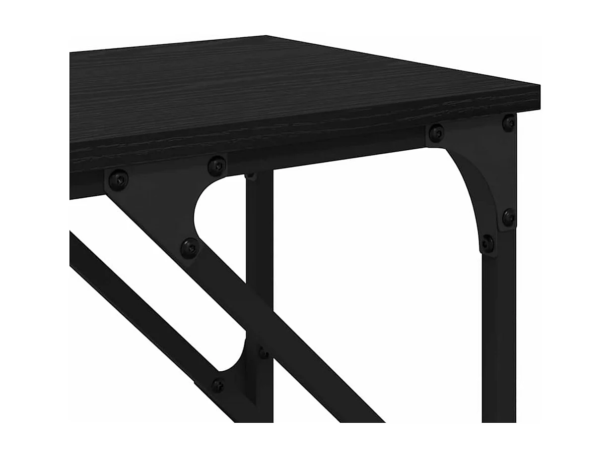 Consoletafel Zwarte eik 180 x 29 x 75 cm Bewerkt hout