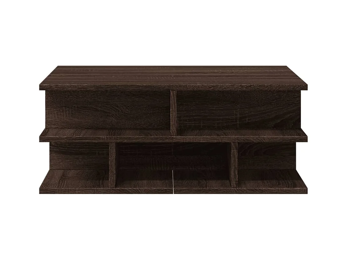 Salontafel bruin eiken 70x70x29 cm bewerkt hout