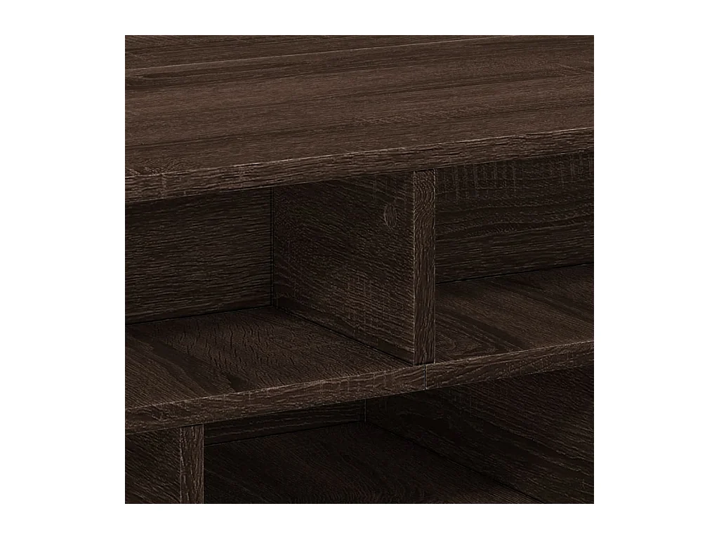 Salontafel bruin eiken 70x70x29 cm bewerkt hout