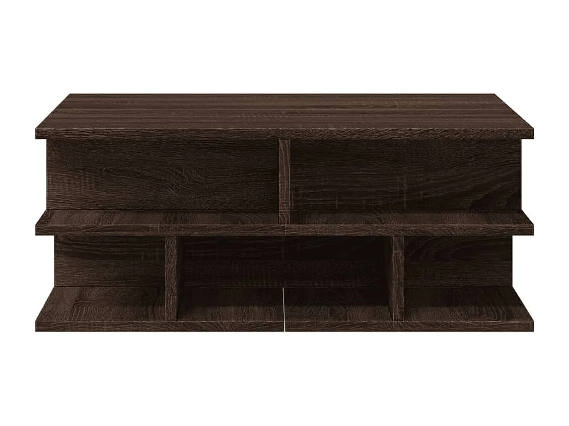 Tavolino da caffè in rovere marrone 70x70x29 cm in legno ingegnerizzato