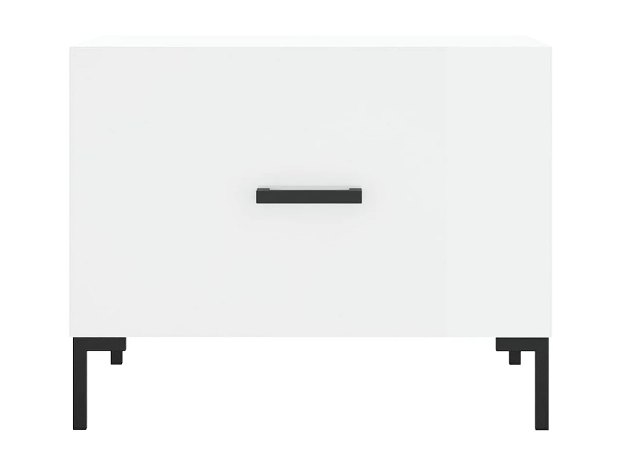 Couchtisch weiß glänzend 50x50x40 cm Holzwerkstoff