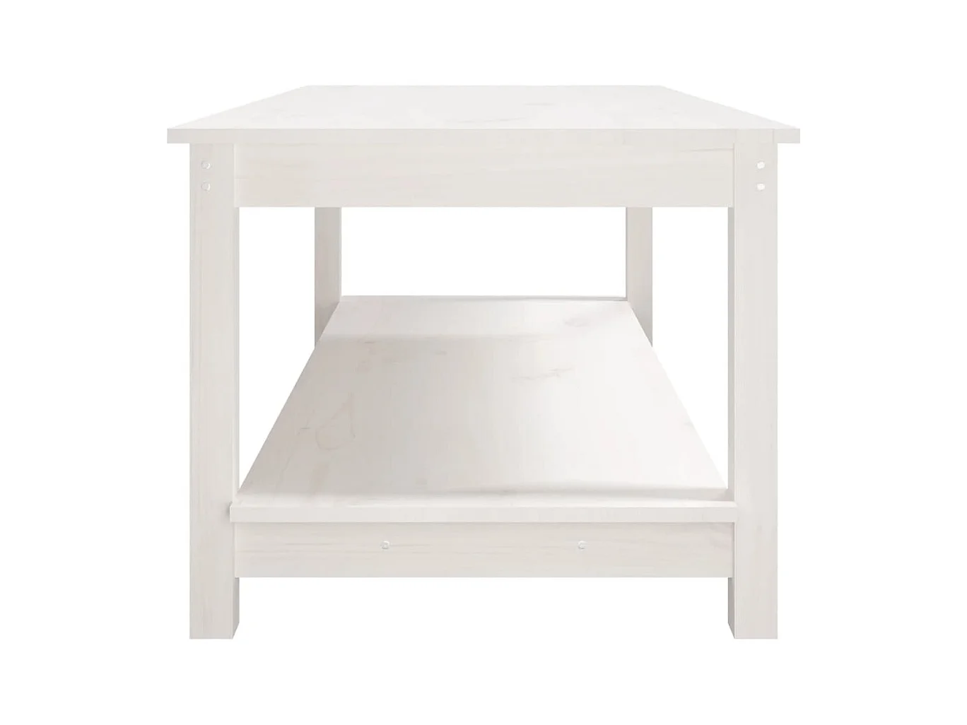 Table basse Blanc 110x55x45 cm Bois massif de pin