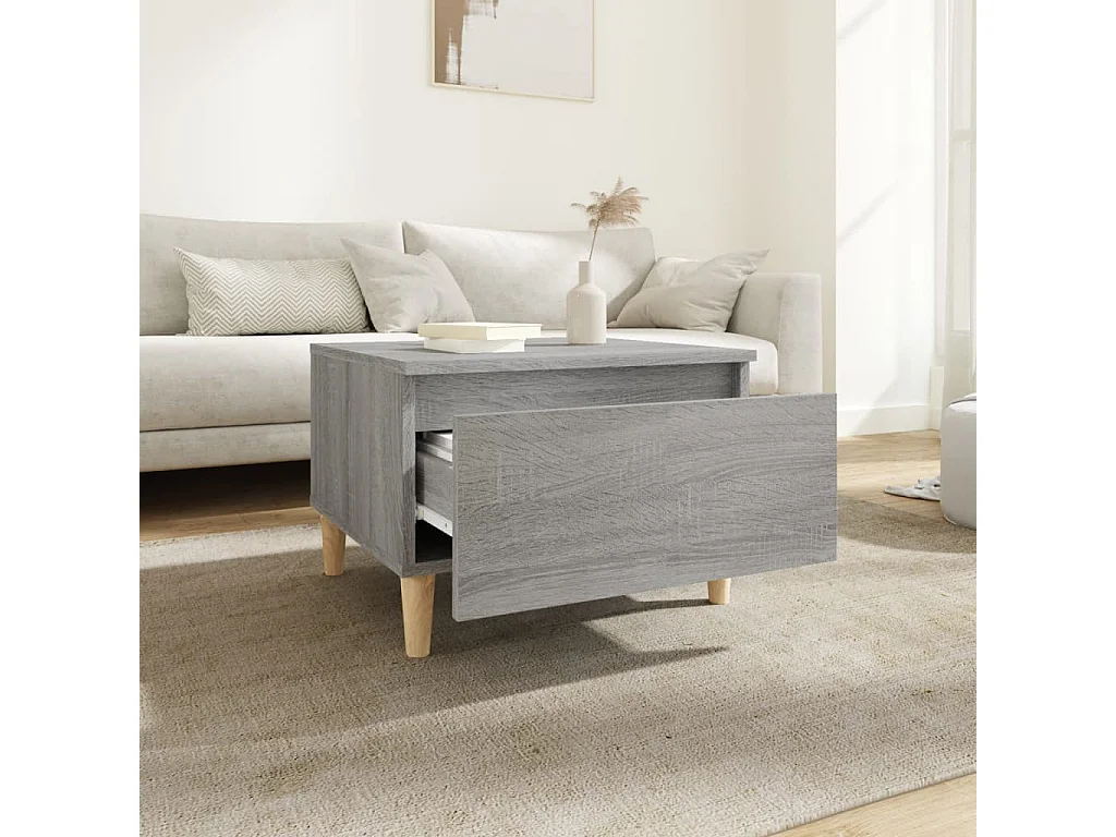 Tavolini laterali 2 pezzi Sonoma grigio 50x46x35 cm Legno ingegnerizzato