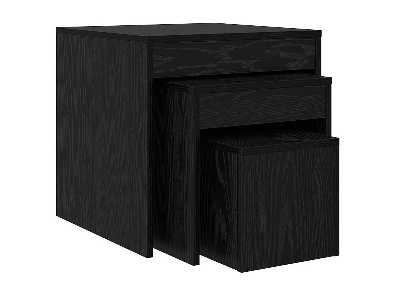 Tables basses 3 pcs Chêne noir 45 x 45 x 45 cm