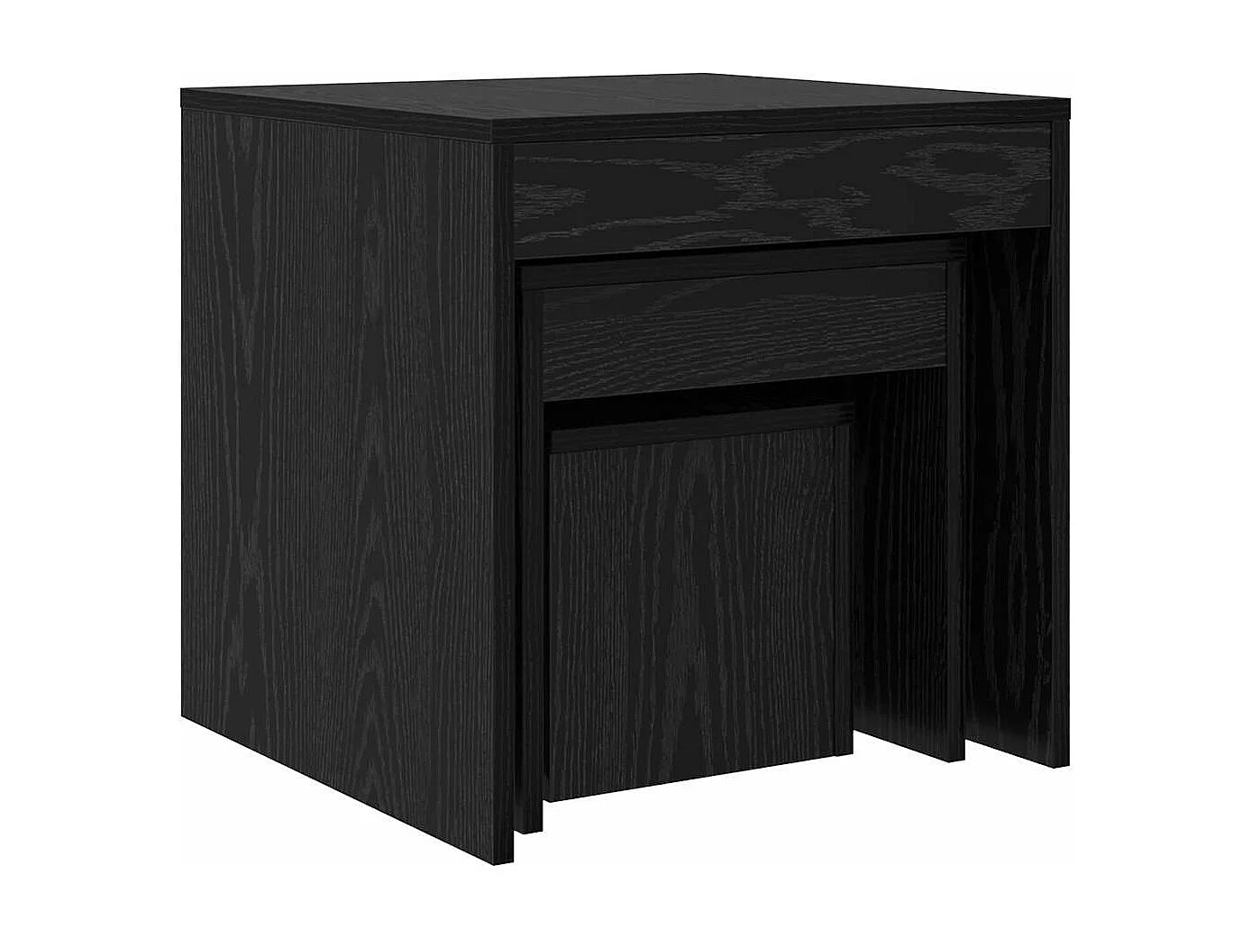 Tables basses 3 pcs Chêne noir 45 x 45 x 45 cm