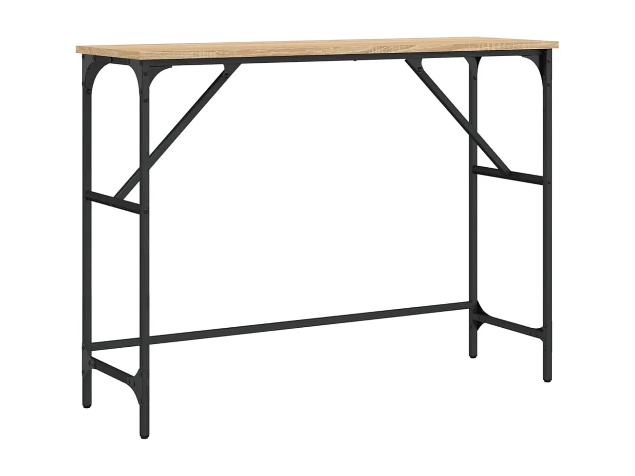 Table console chêne sonoma 100x32x75 cm bois d'ingénierie
