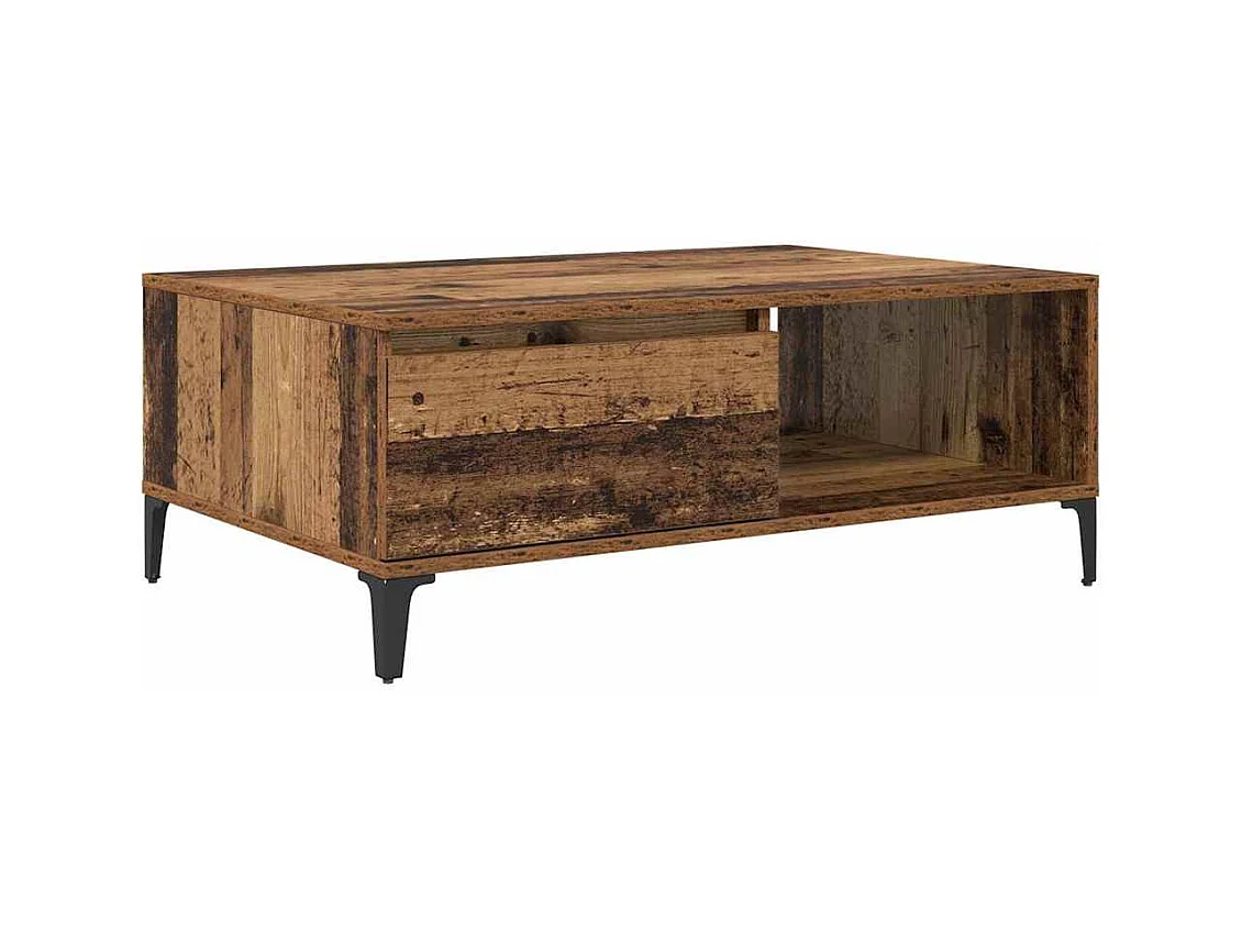 Table basse Bois ancien 90 x 60 x 35 cm Bois d'ingénierie