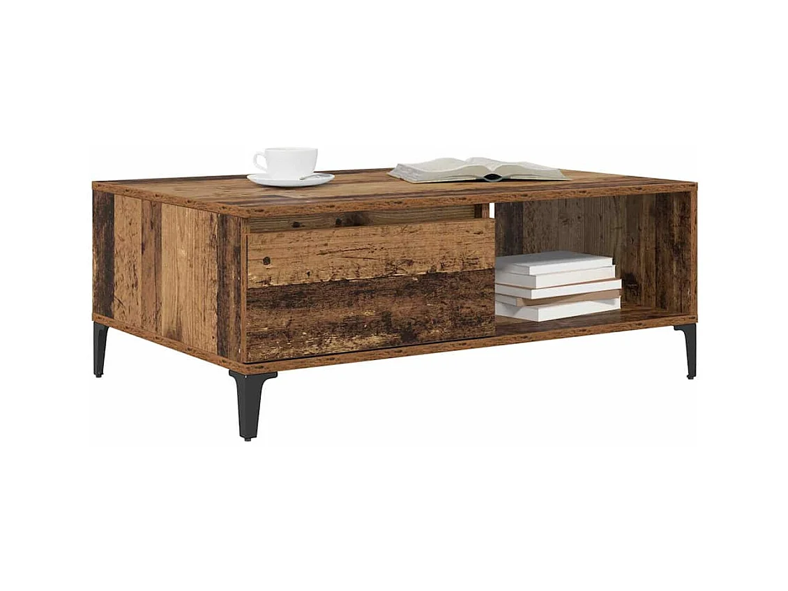 Table basse Bois ancien 90 x 60 x 35 cm Bois d'ingénierie