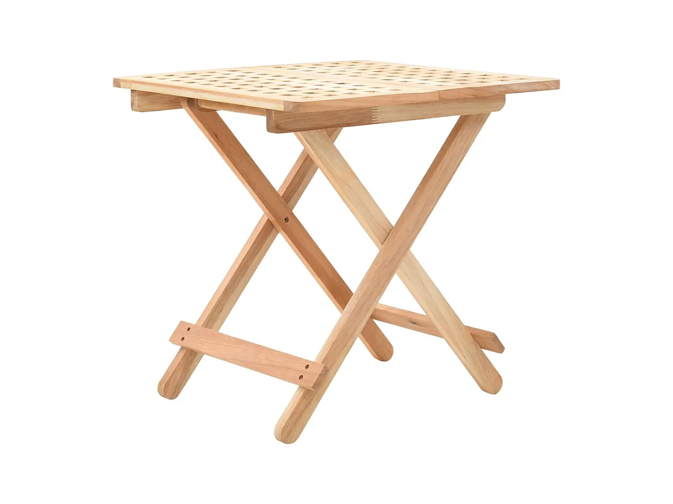 Table d'appoint pliante 50 x 50 x 49 cm Bois de noyer massif