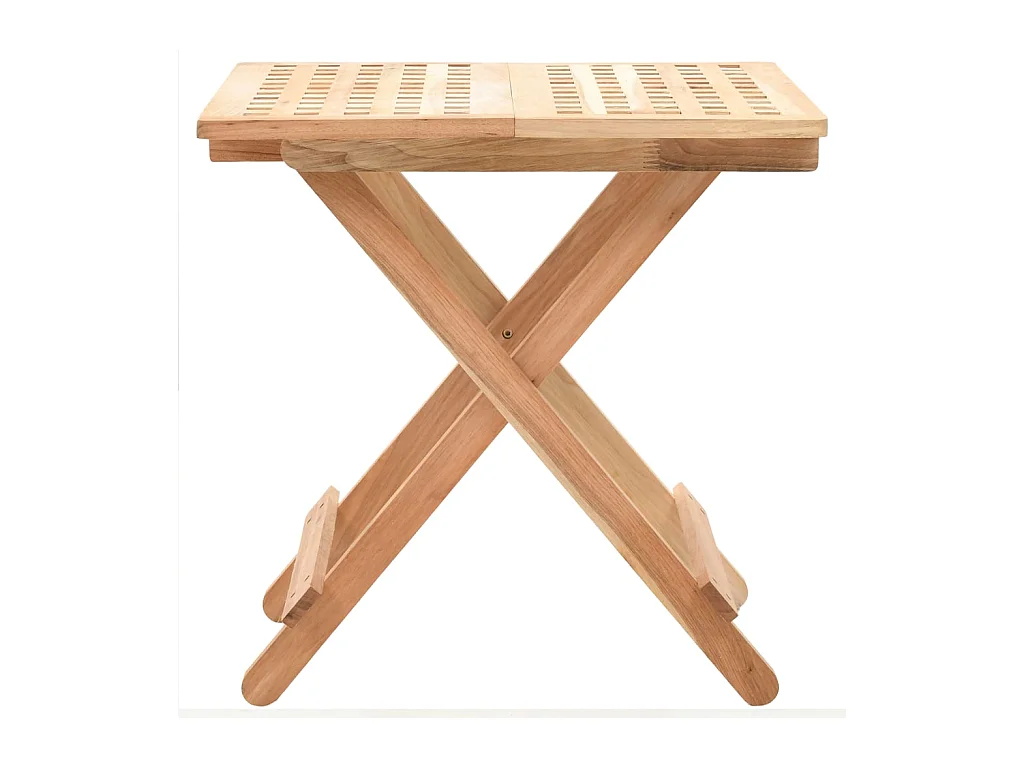 Table d'appoint pliante 50 x 50 x 49 cm Bois de noyer massif
