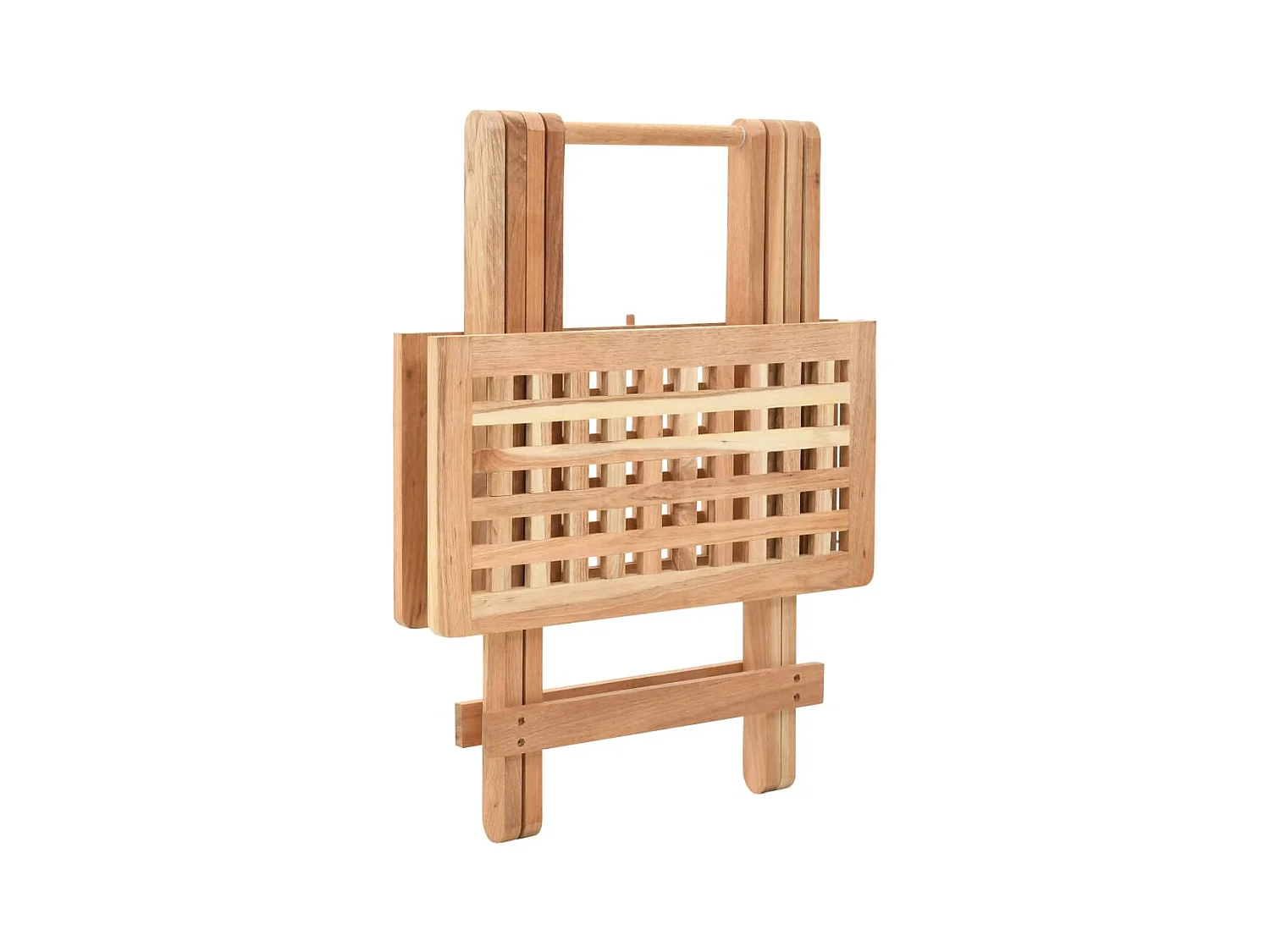 Mesa auxiliar plegable 50 x 50 x 49 cm Madera maciza de nogal