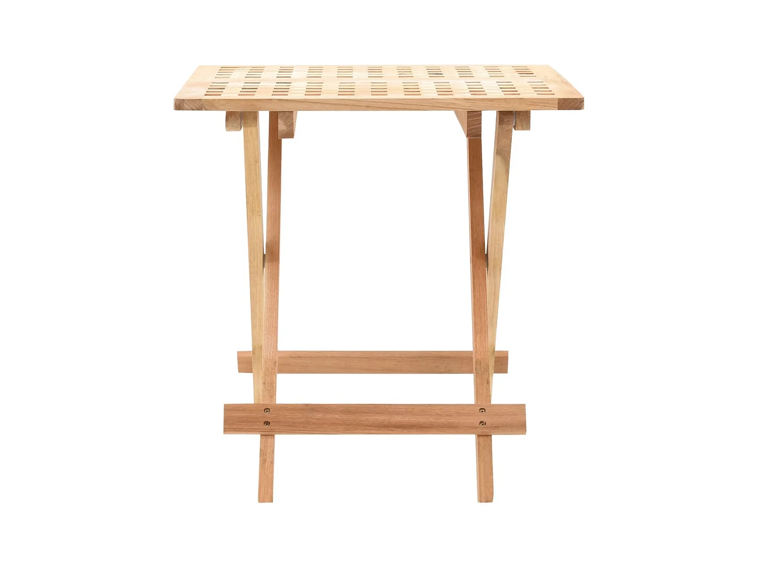 Mesa auxiliar plegable 50 x 50 x 49 cm Madera maciza de nogal