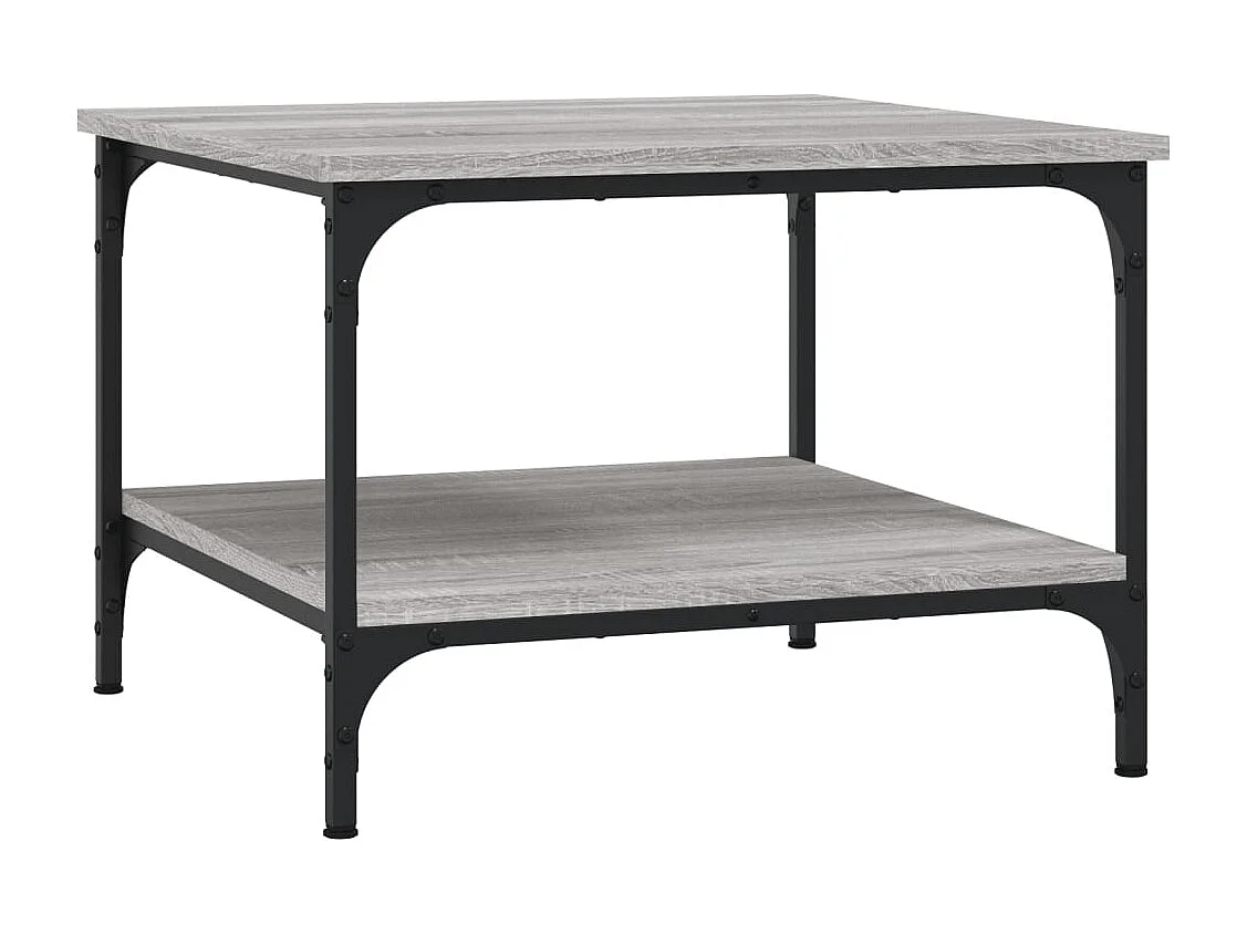 Table basse sonoma gris 55x55x40 cm bois d'ingénierie