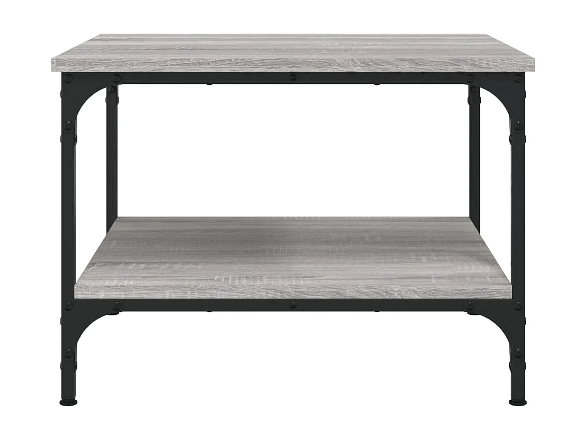 Table basse sonoma gris 55x55x40 cm bois d'ingénierie