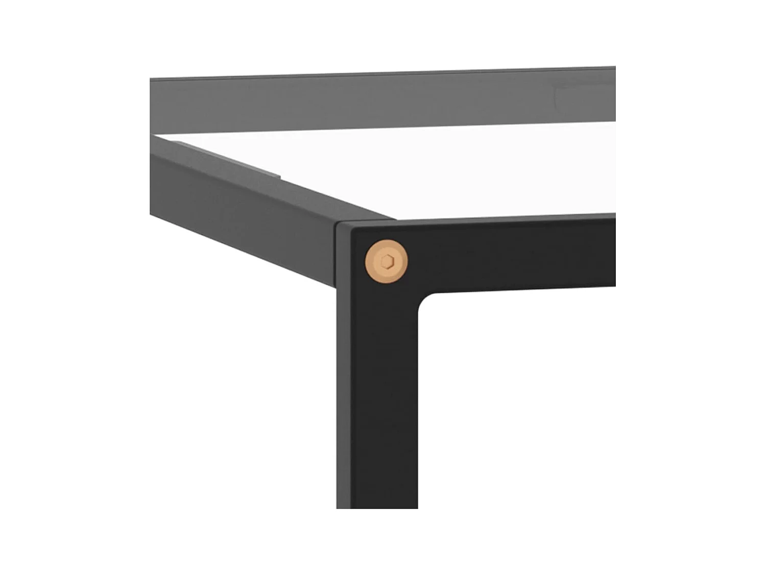 Table basse Noir avec verre trempé 60x60x35 cm